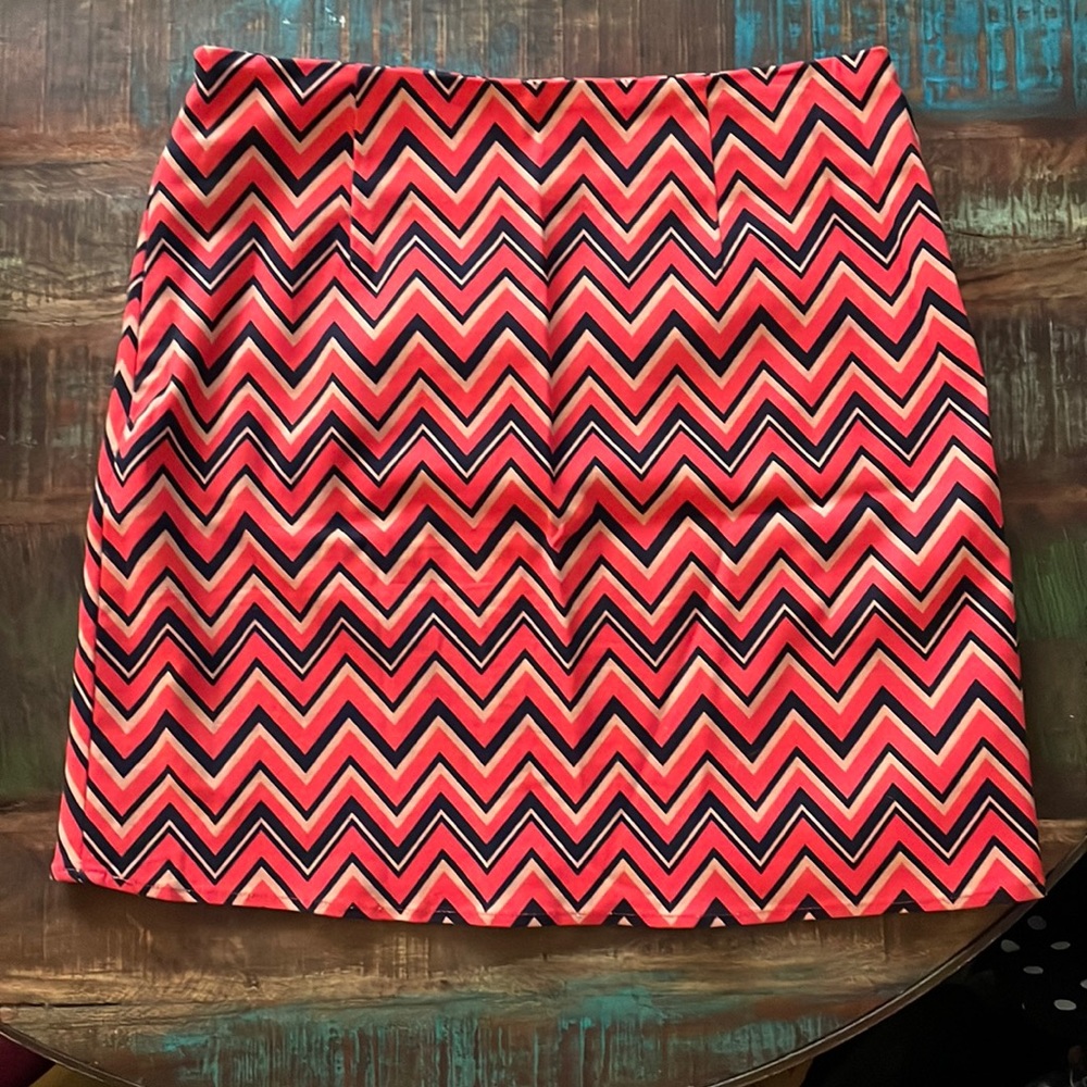 Francesca’s Chevron Skirt Zipper Closure